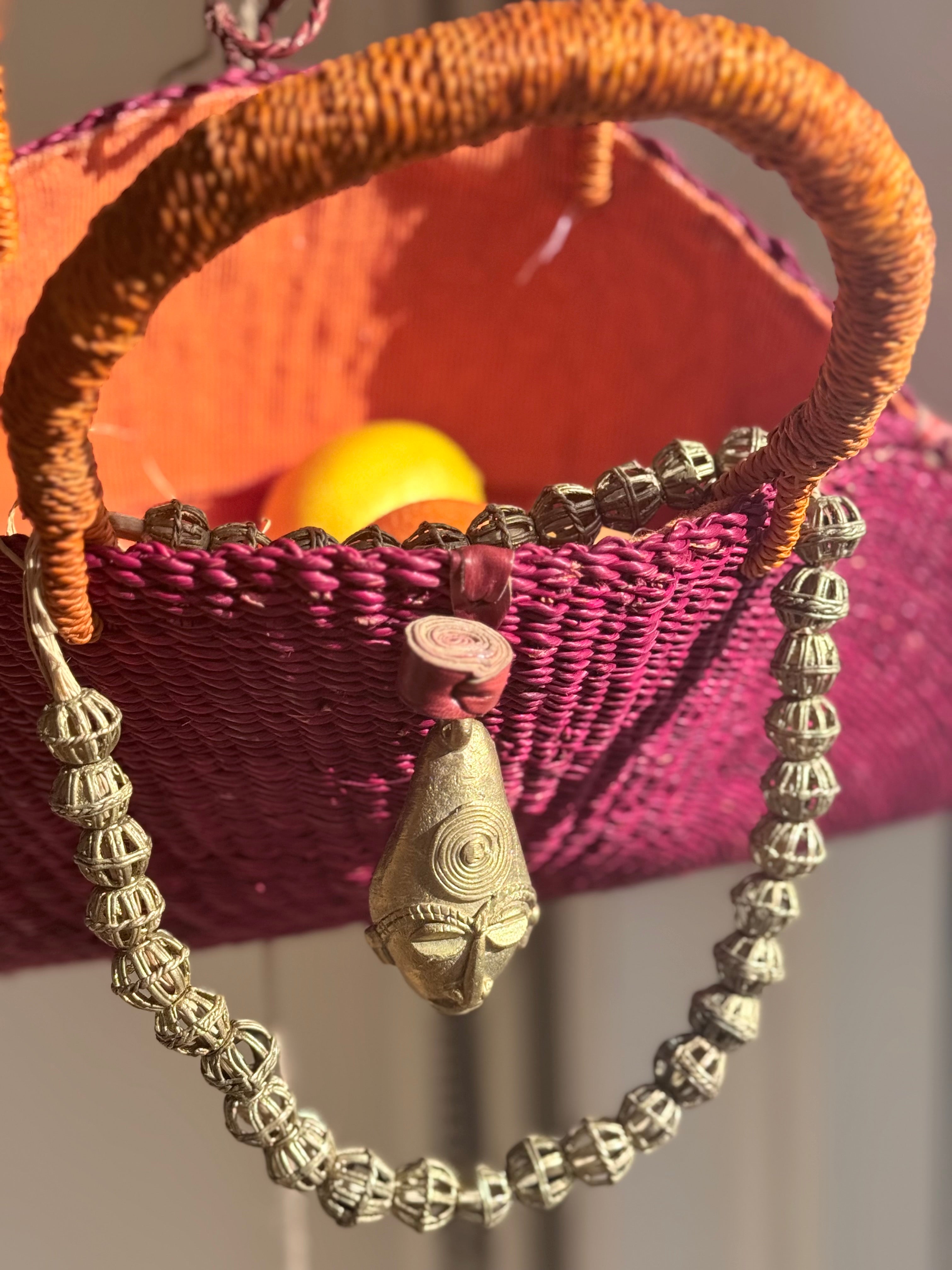 Kongo Handwoven Mini  Red Handbag