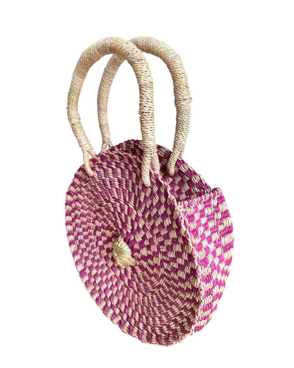 Esengo Large — Raspberry Handwoven Bag