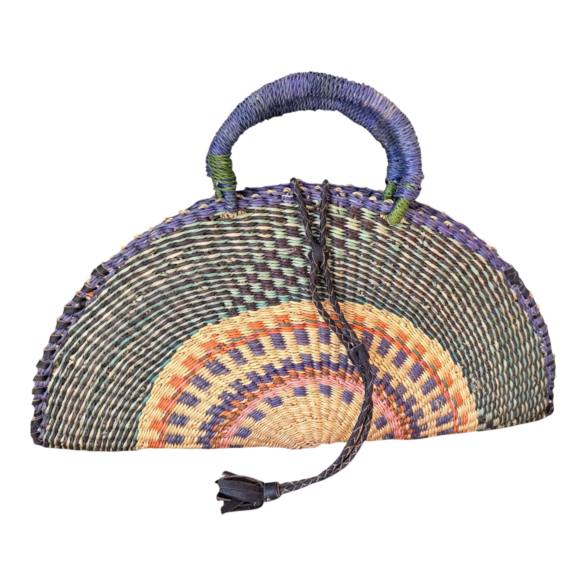 KUSANA Handwoven Bag- Indigo Horizon (Large).