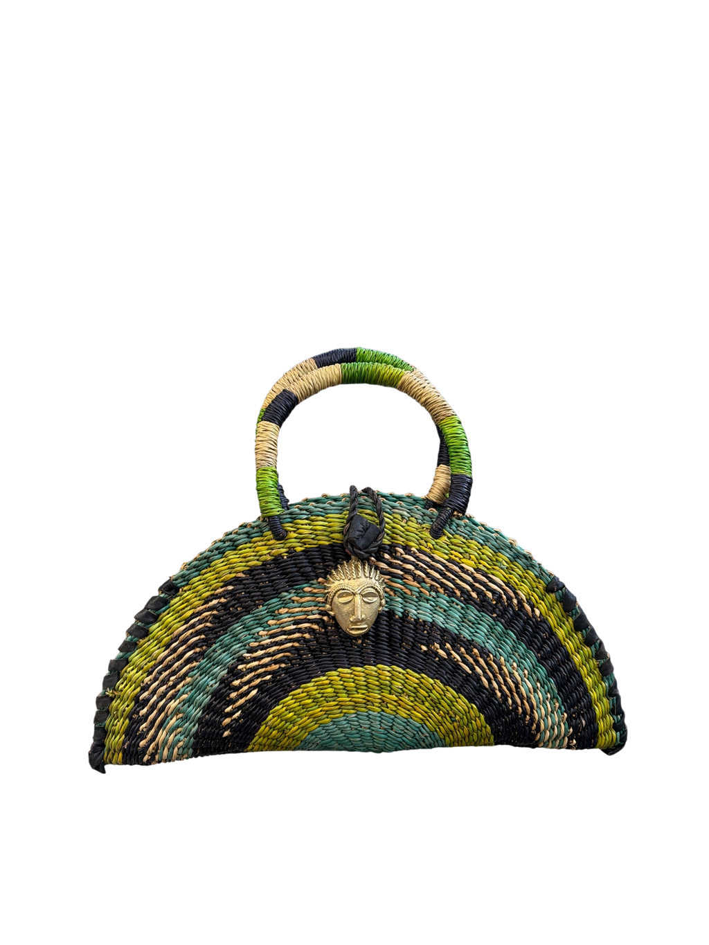 Medium Kusana Handwoven Bag – Forest Mosaic