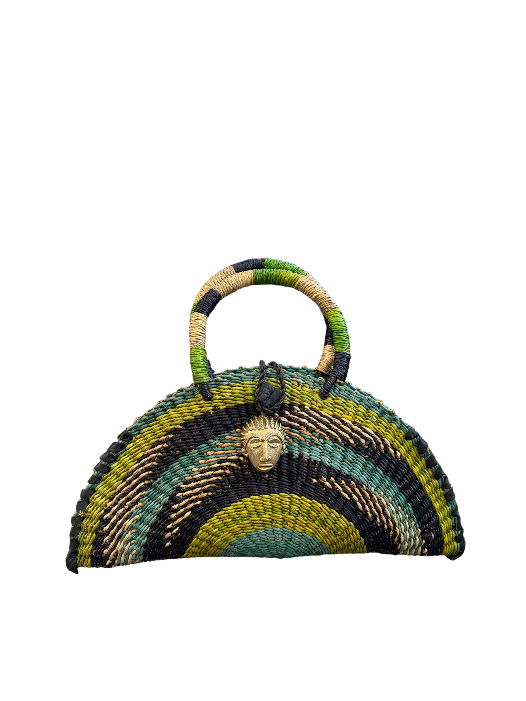 Medium Kusana Handwoven Bag – Forest Mosaic