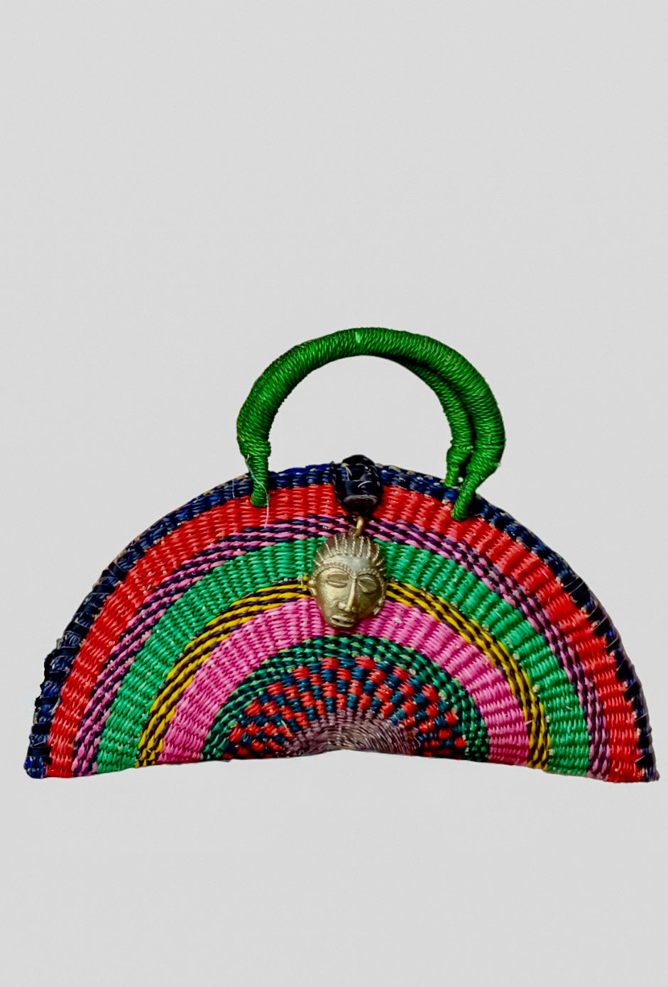 Rainbow Handwoven Fan Bag